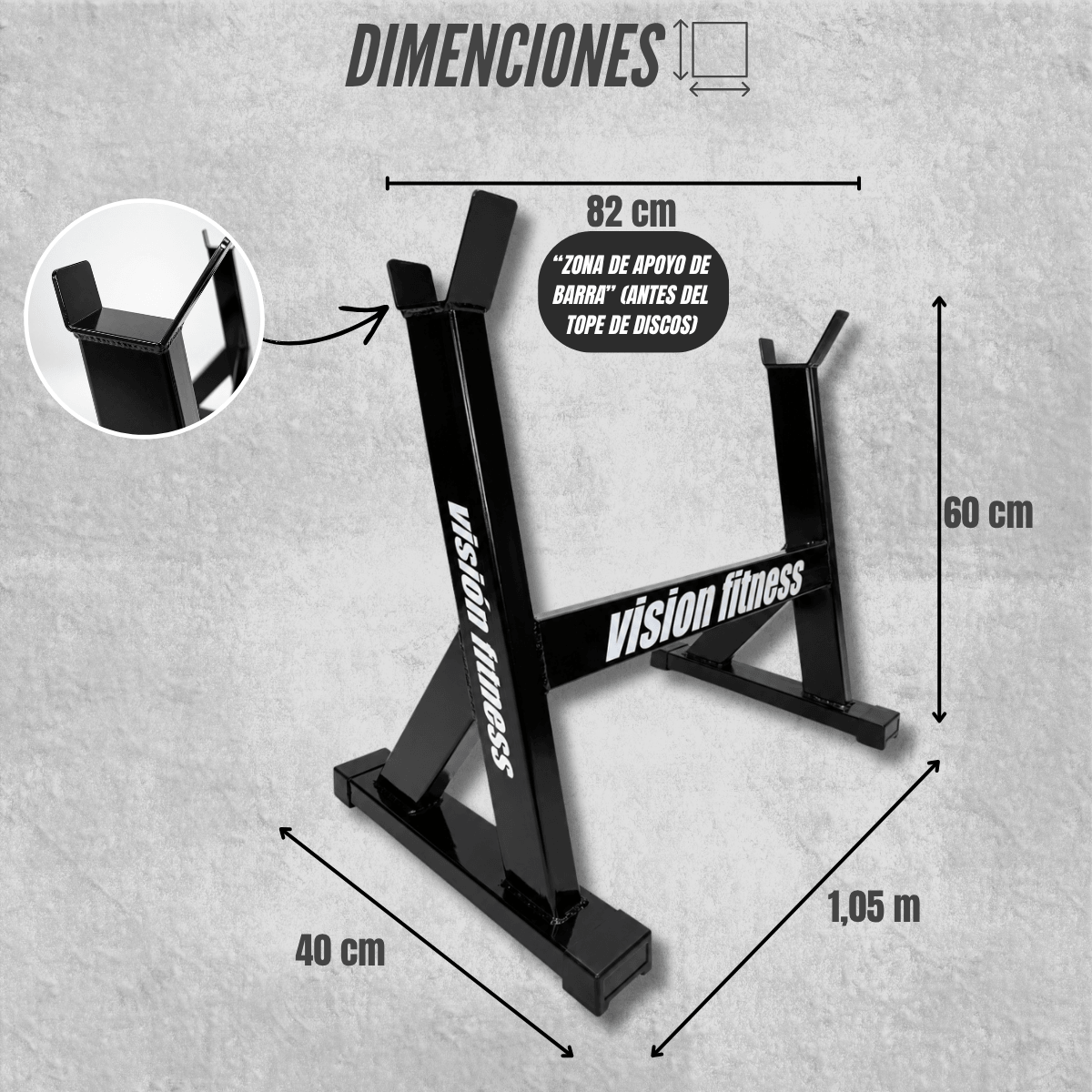 Soporte Porta Barra para Entrenamiento